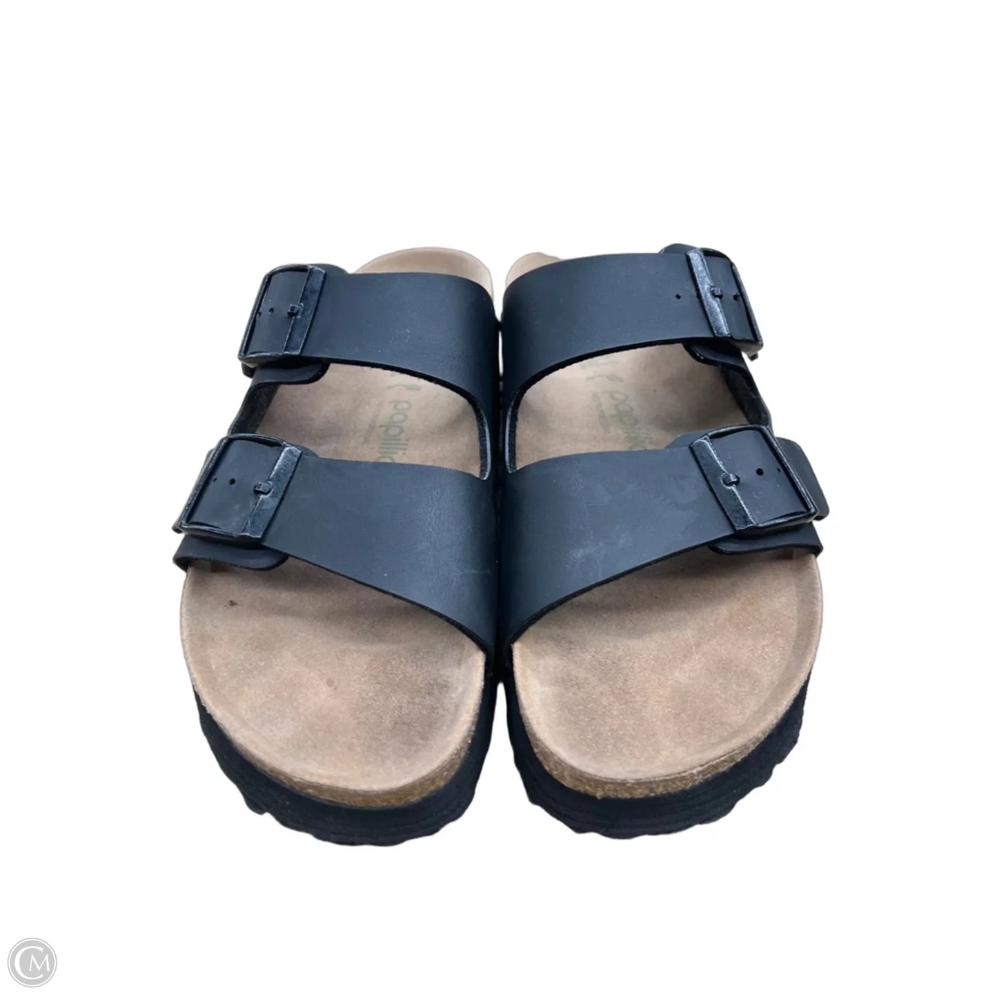 Sandals Flats By Birkenstock In Black, Size: 10