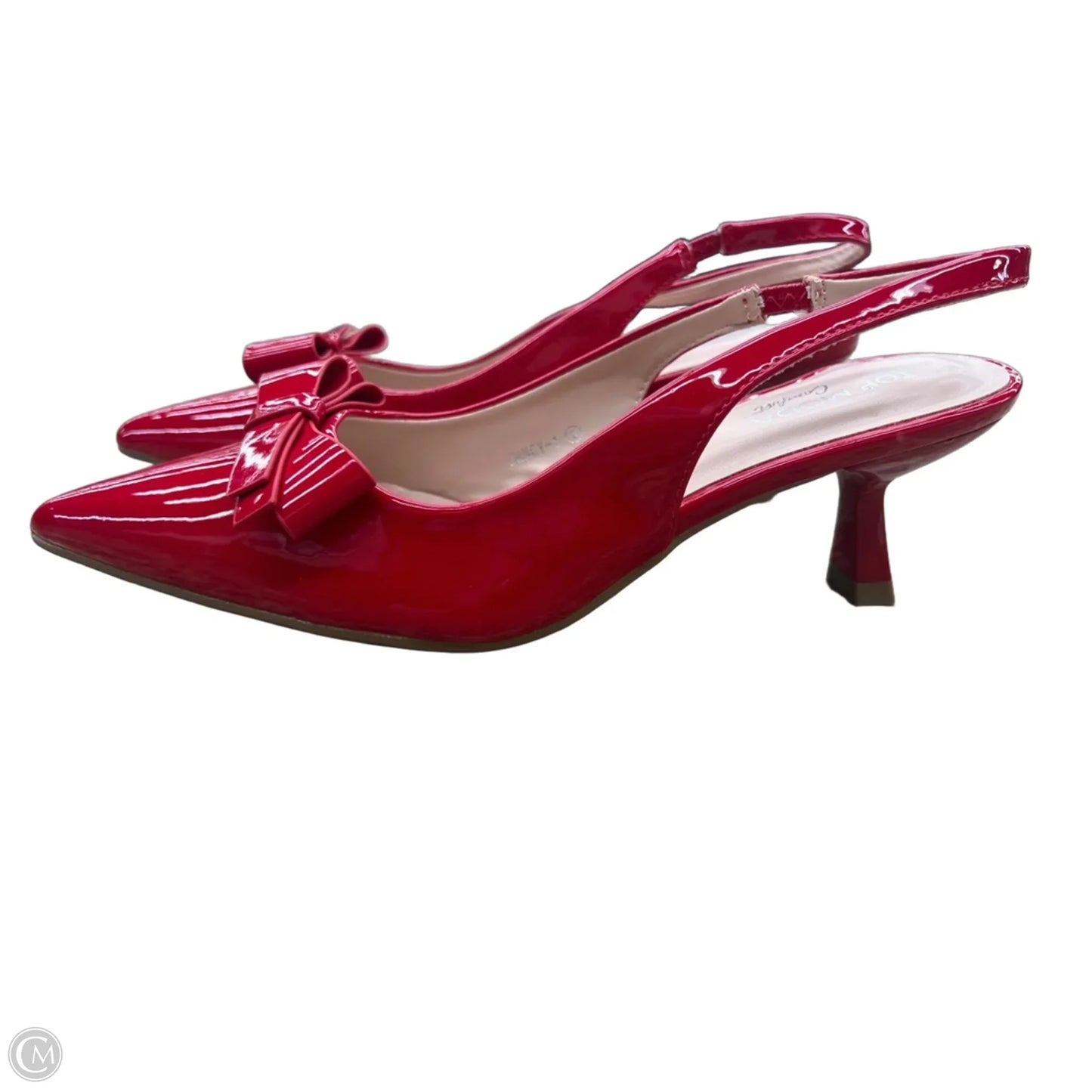 Shoes Heels Kitten By Top Moda In Red, Size: 8