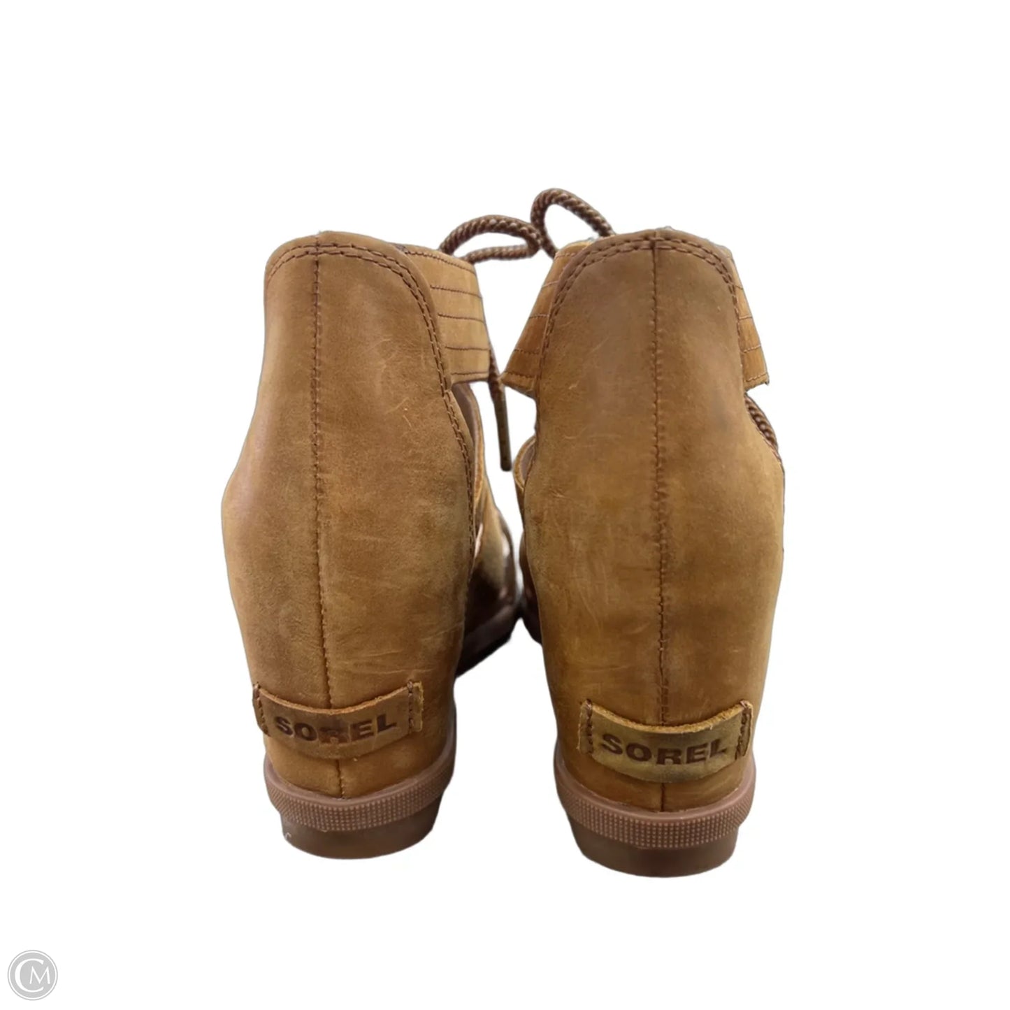 Sandals Heels Wedge By Sorel In Brown, Size: 9