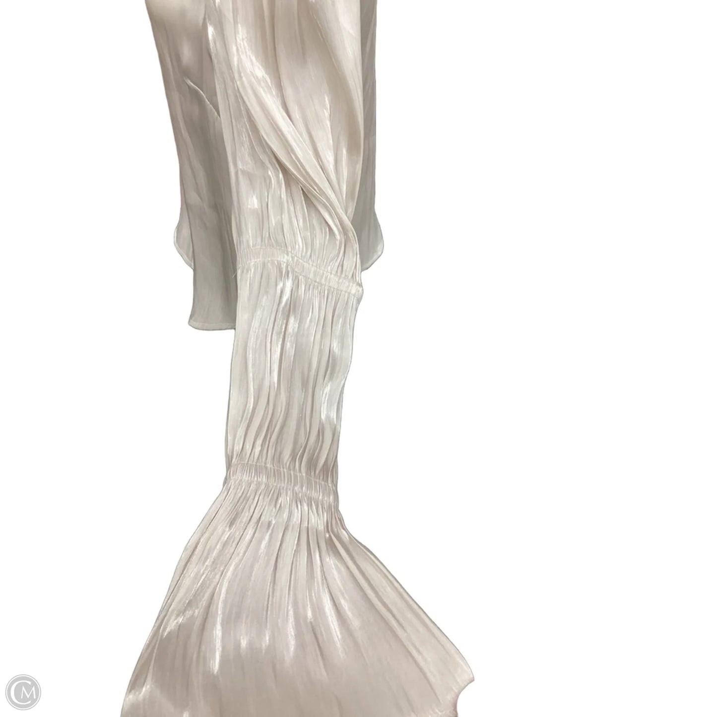Blouse Long Sleeve By Clothes Mentor In Cream, Size: M