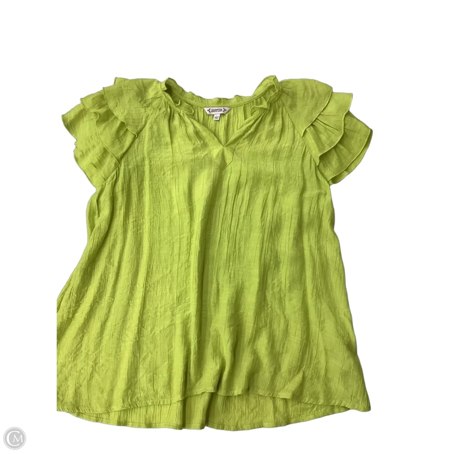 Top Short Sleeve By Nanette By Nanette Lepore In Green, Size: L