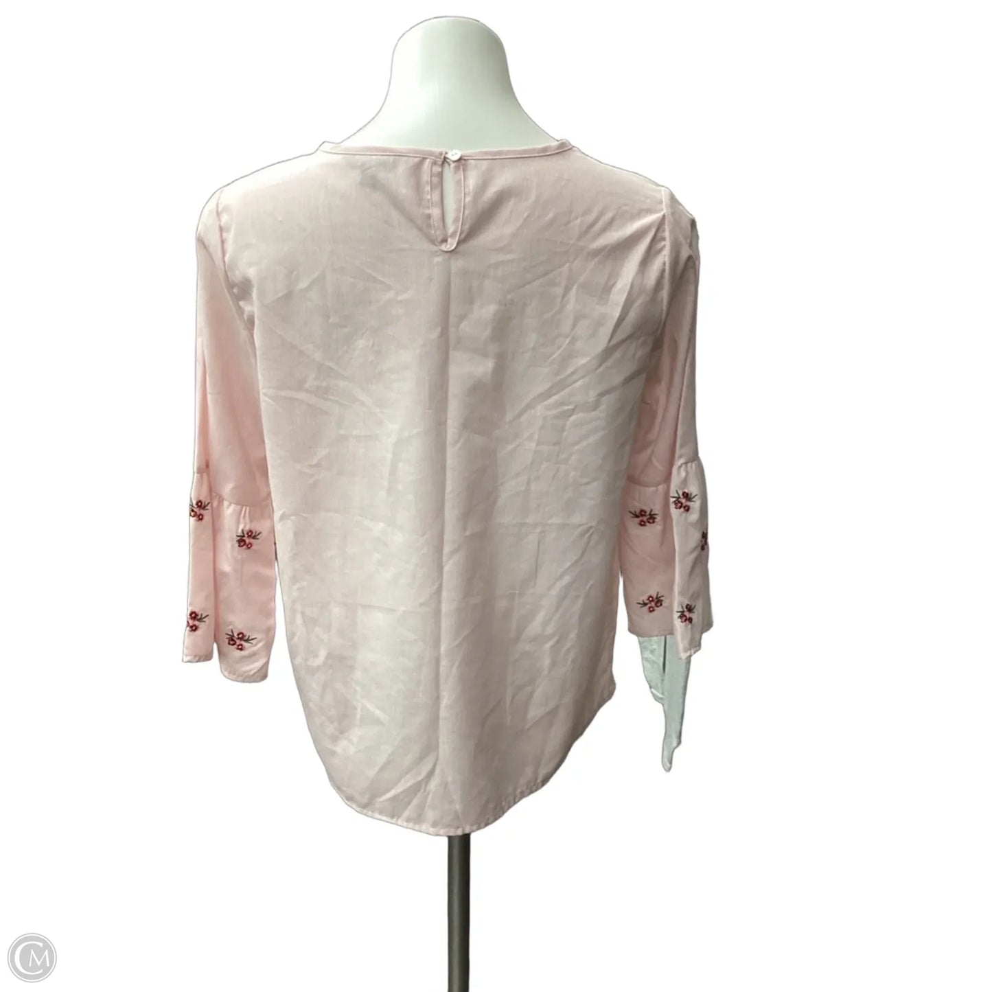 Top 3/4 Sleeve By Hannah In Pink, Size: S