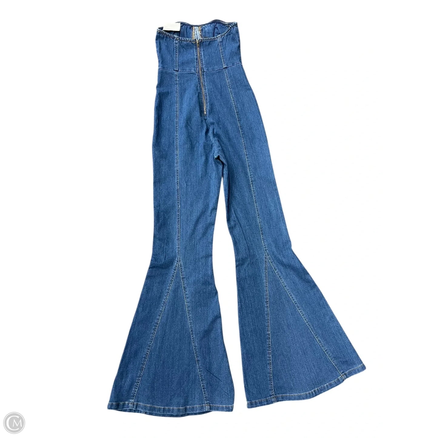 Jumpsuit By Fashion Nova In Blue Denim, Size: L