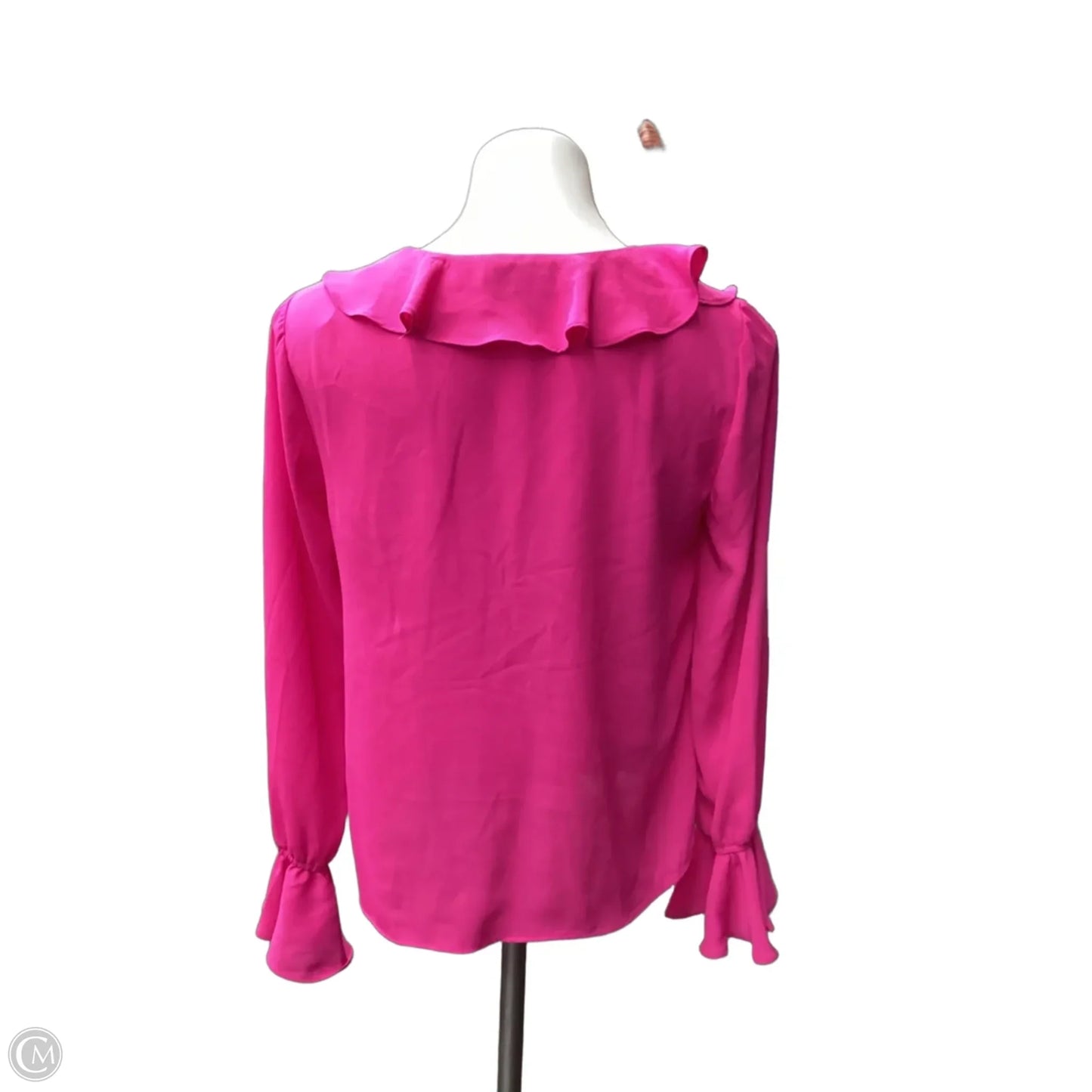 Blouse Long Sleeve By Cece In Pink, Size: S