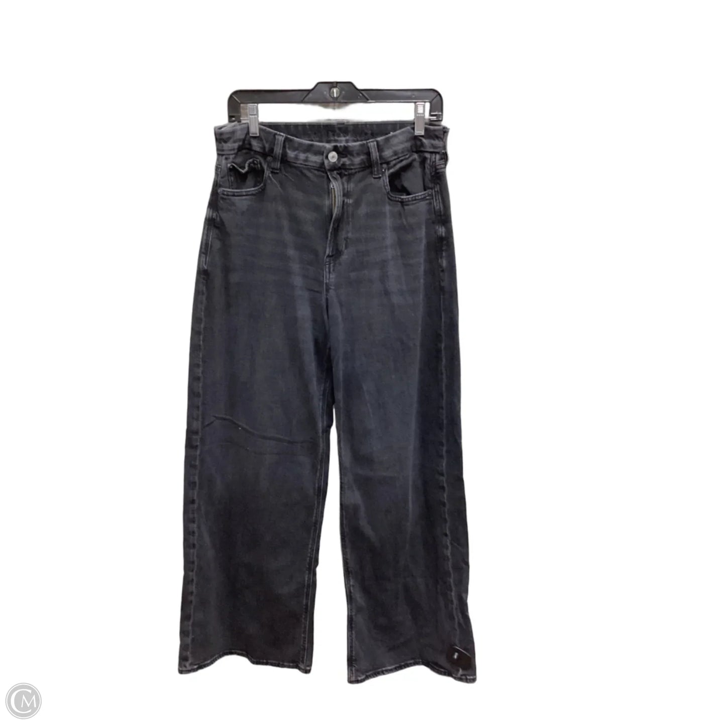 Jeans Wide Leg By American Eagle In Black, Size: 10