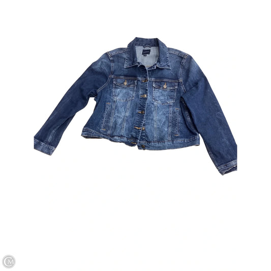 Jacket Denim By Clothes Mentor In Animal Print, Size: 1x