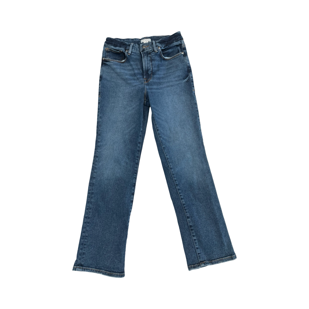 Jeans Straight By Good American In Blue Denim, Size:8