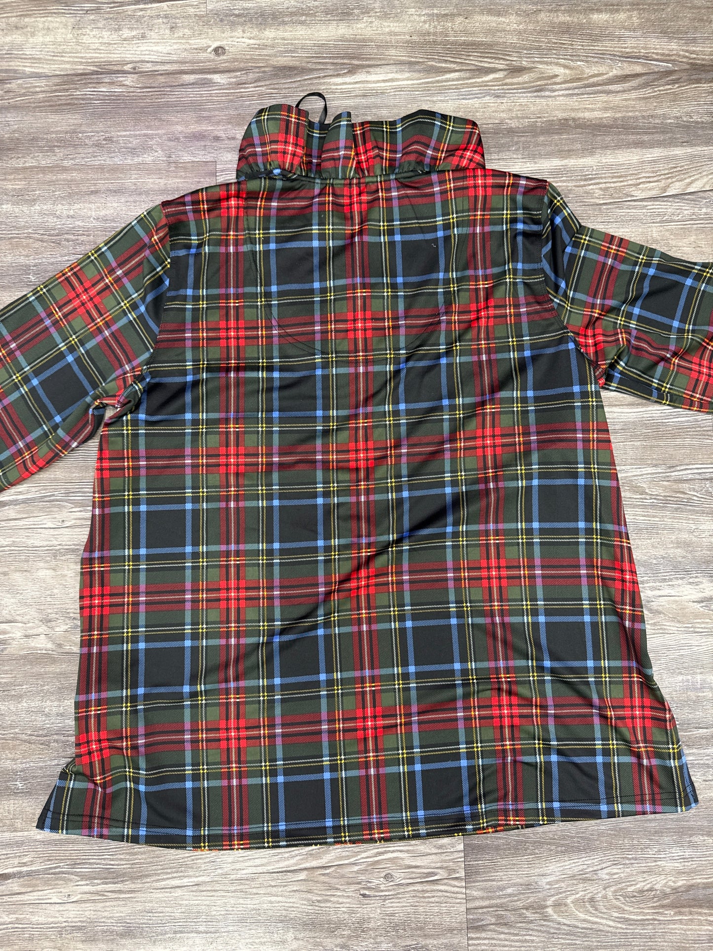 Top Long Sleeve By Ali Miles In Plaid Pattern, Size: L