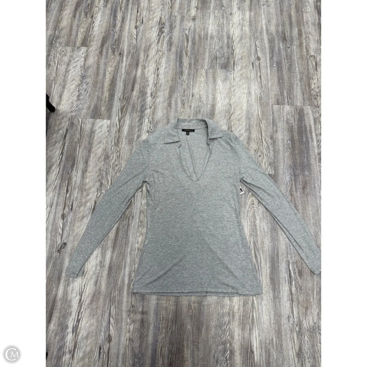 Top Long Sleeve By Capsule 121 In Grey, Size: M