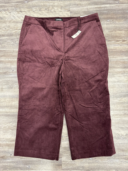 Pants Corduroy By Express In Purple, Size: 18