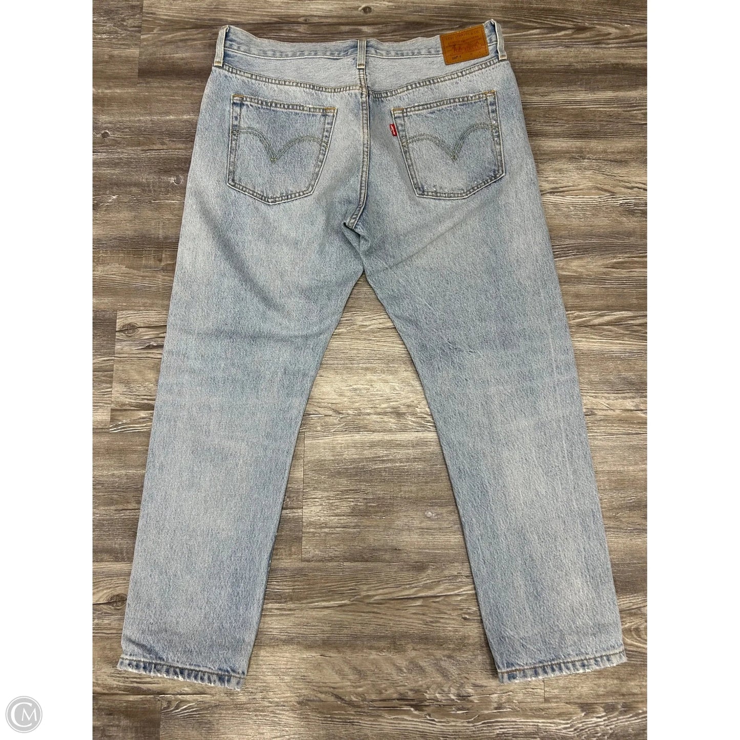 Jeans Straight By Levis In Blue Denim, Size: 12