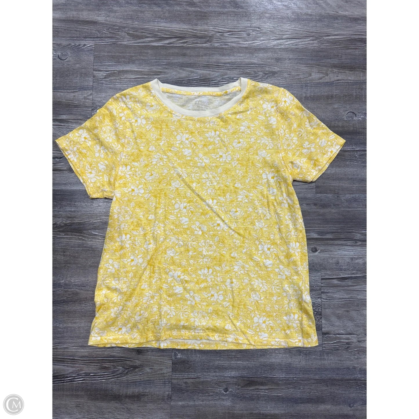 Top Short Sleeve By J. Crew In Yellow, Size: M