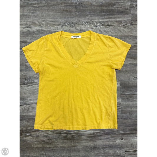 Top Short Sleeve By Perfect White Tee In Yellow, Size: Xs