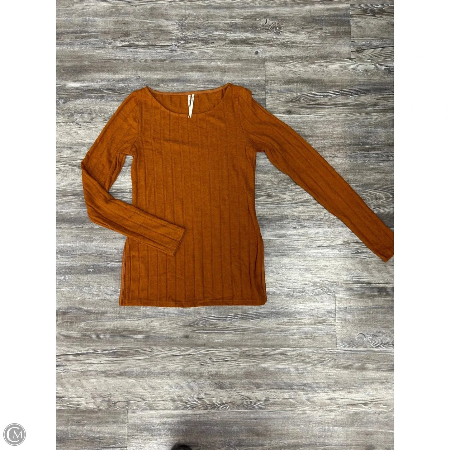 Top Long Sleeve By Anthropologie In Orange, Size: S