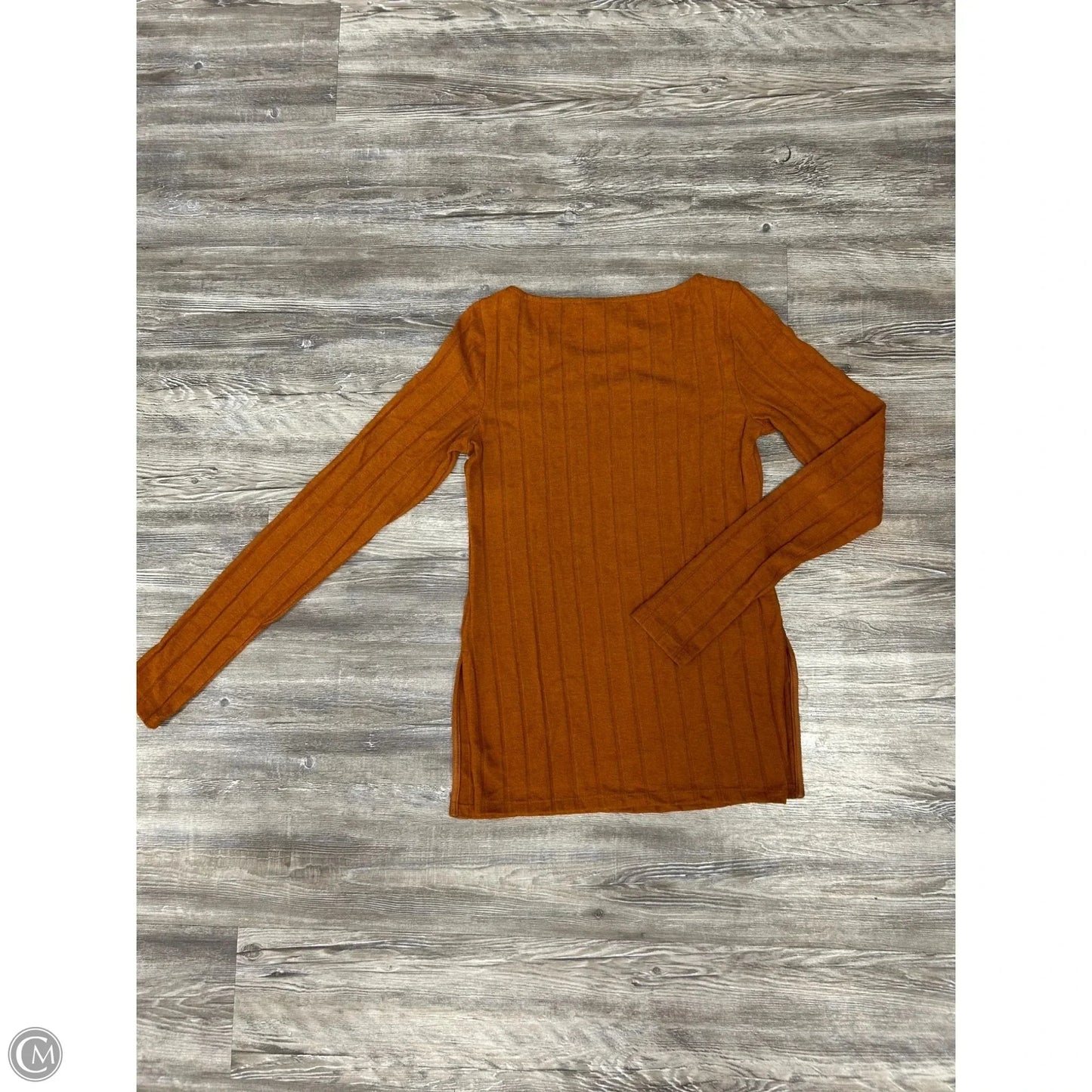 Top Long Sleeve By Anthropologie In Orange, Size: S