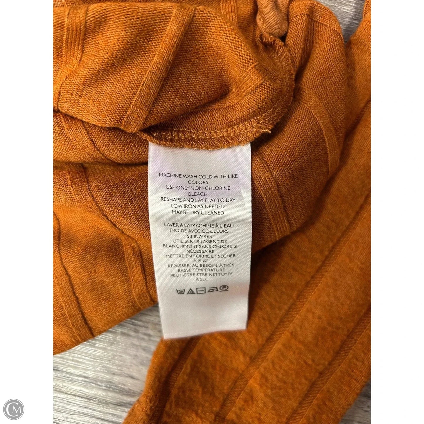 Top Long Sleeve By Anthropologie In Orange, Size: S