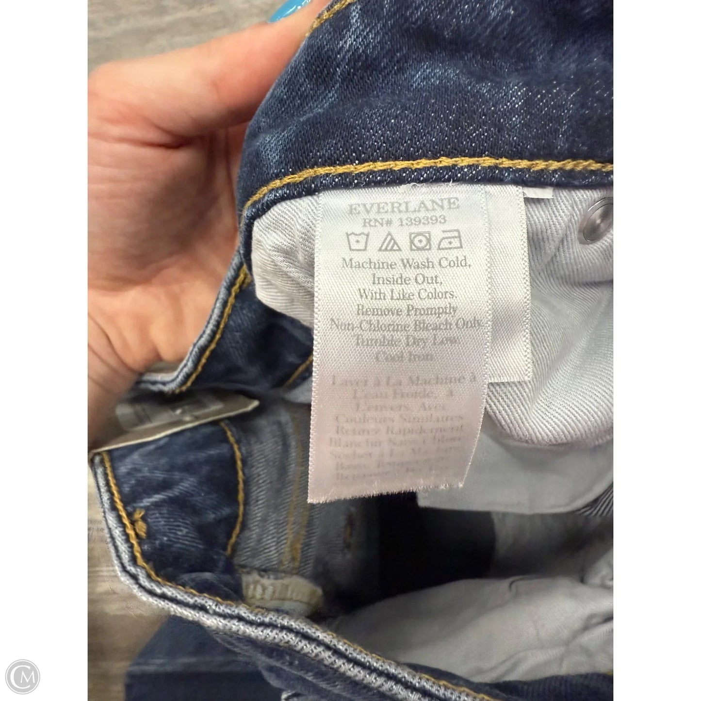 Jeans Straight By Everlane In Blue Denim, Size: 8