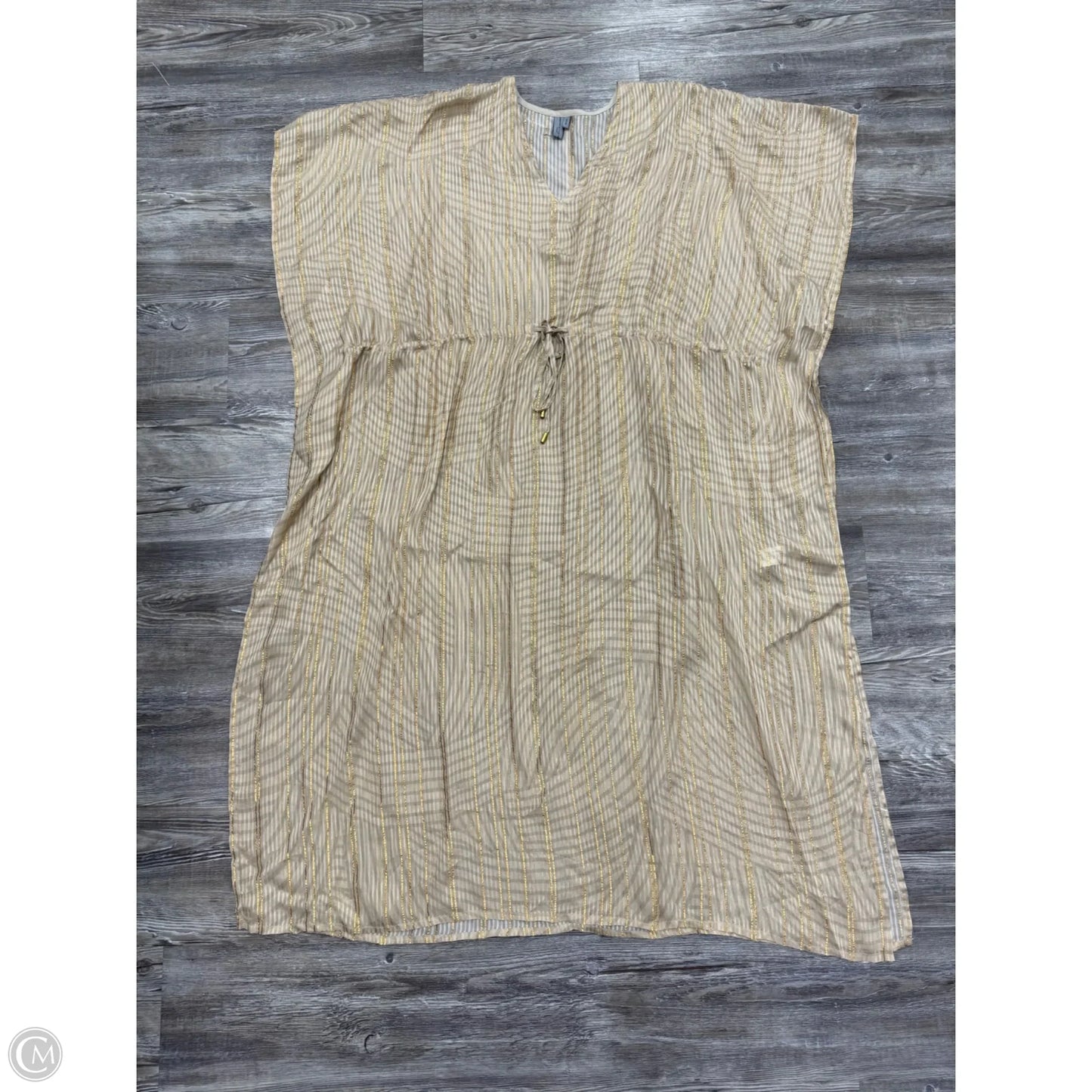 Dress Casual Maxi By Anthropologie In Gold & Tan, Size: Osfm