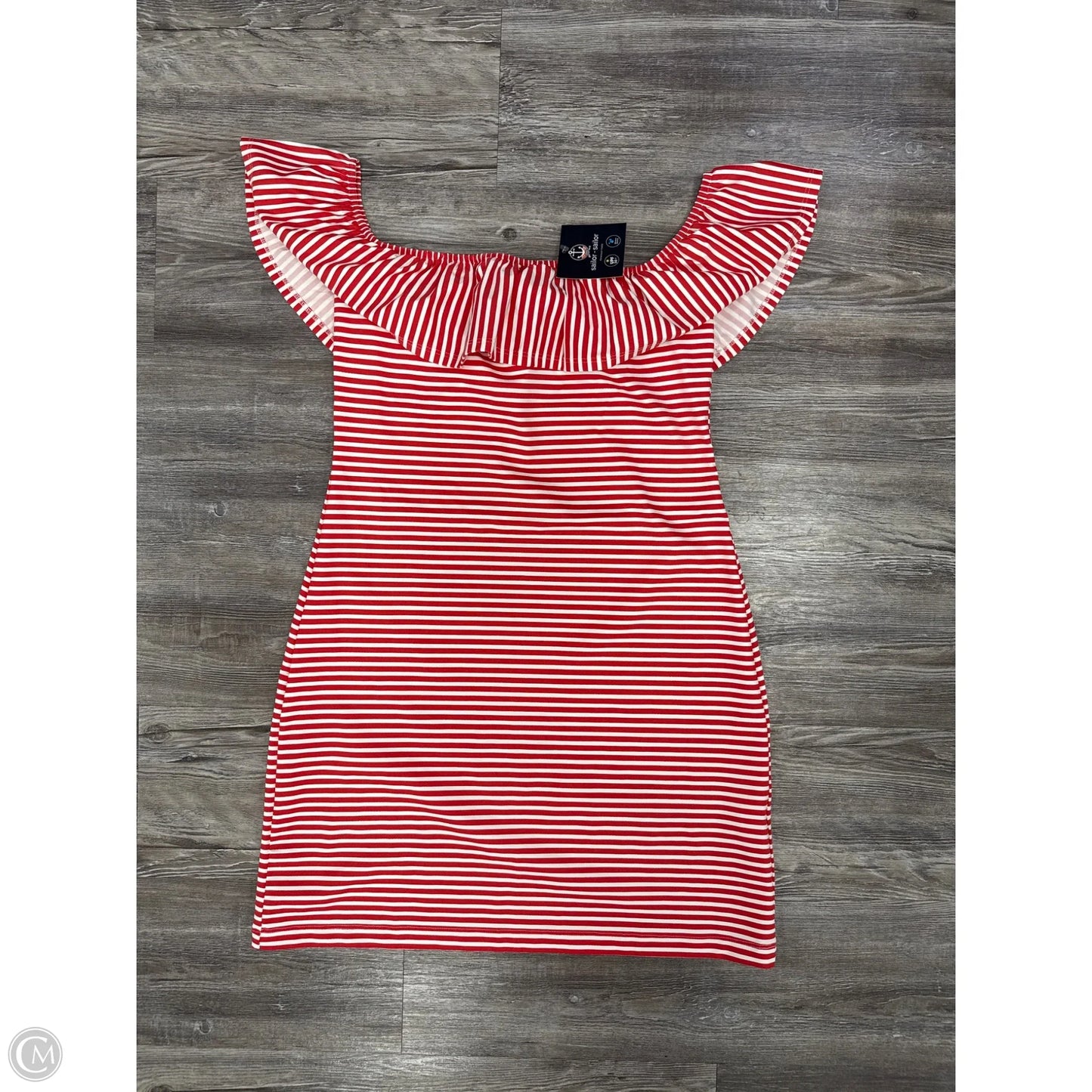 Dress Casual Short By Cmc In Red & White, Size: M