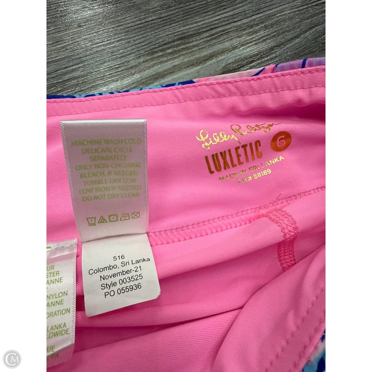 Skort Designer By Lilly Pulitzer In Blue & Pink, Size: 6