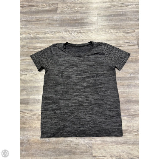 Athletic Top Short Sleeve By Lululemon In Black, Size: M
