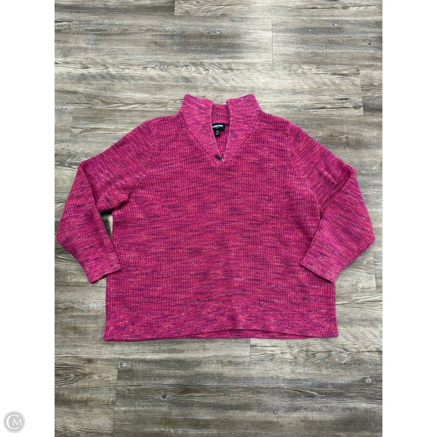 Sweater By Lands End In Purple, Size: 2x