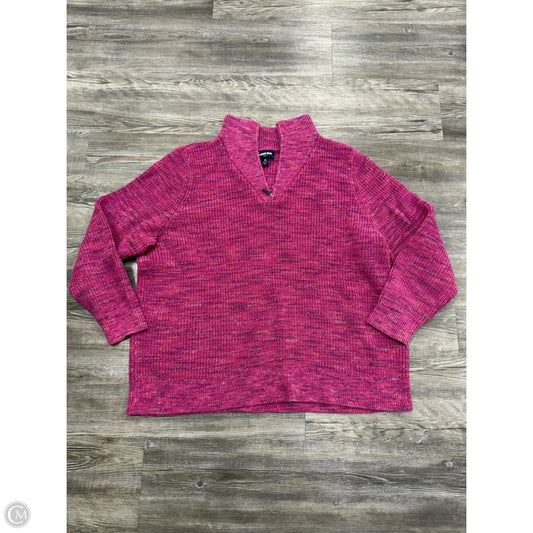 Sweater By Lands End In Purple, Size: 2x