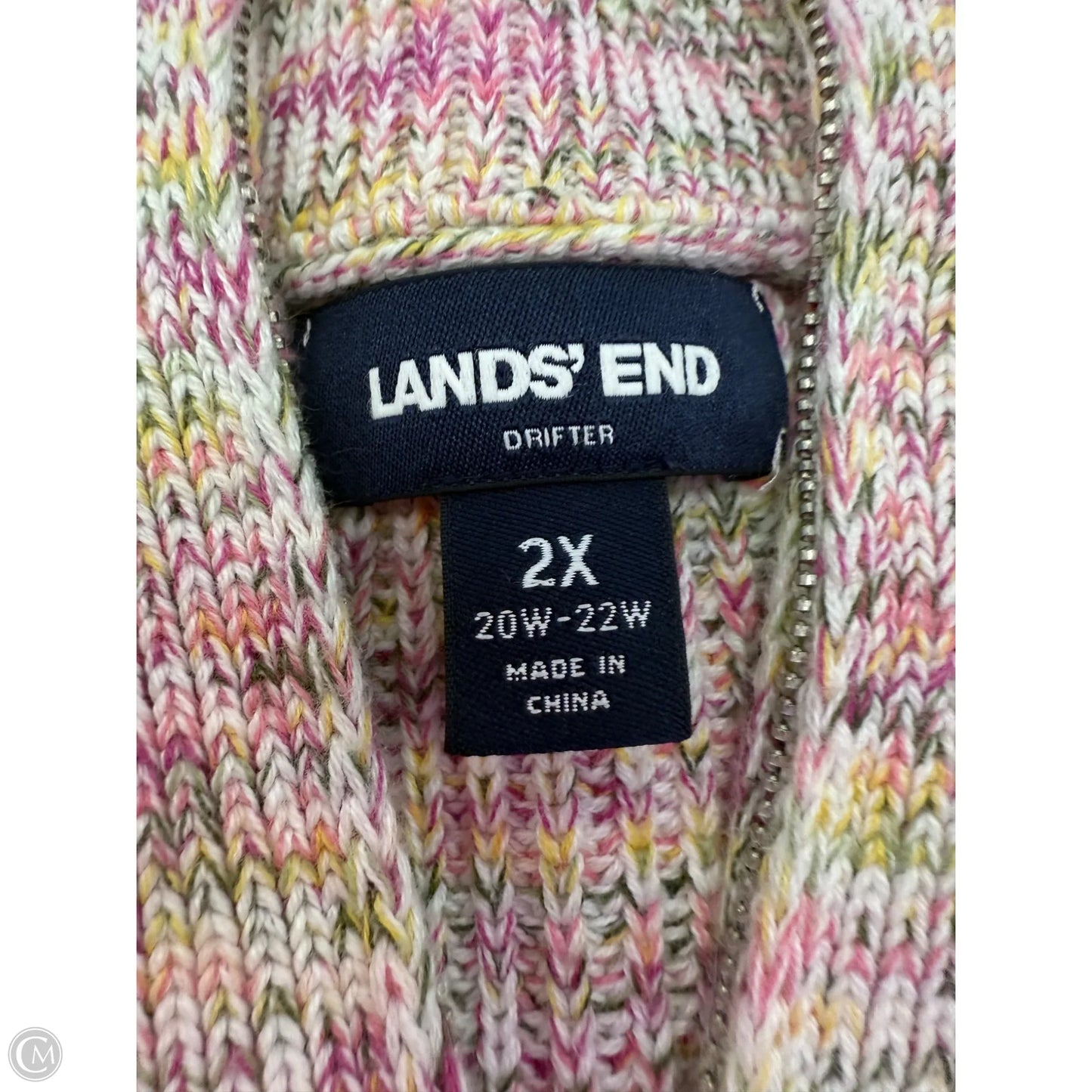 Sweater By Lands End In Pink, Size: 2x