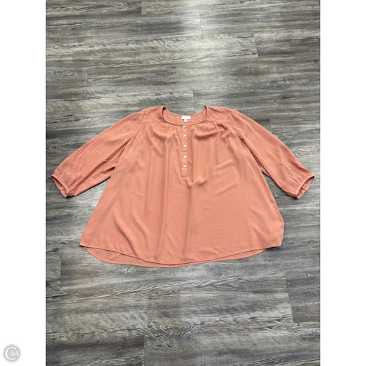 Top 3/4 Sleeve By Pure Jill In Pink, Size: 2x