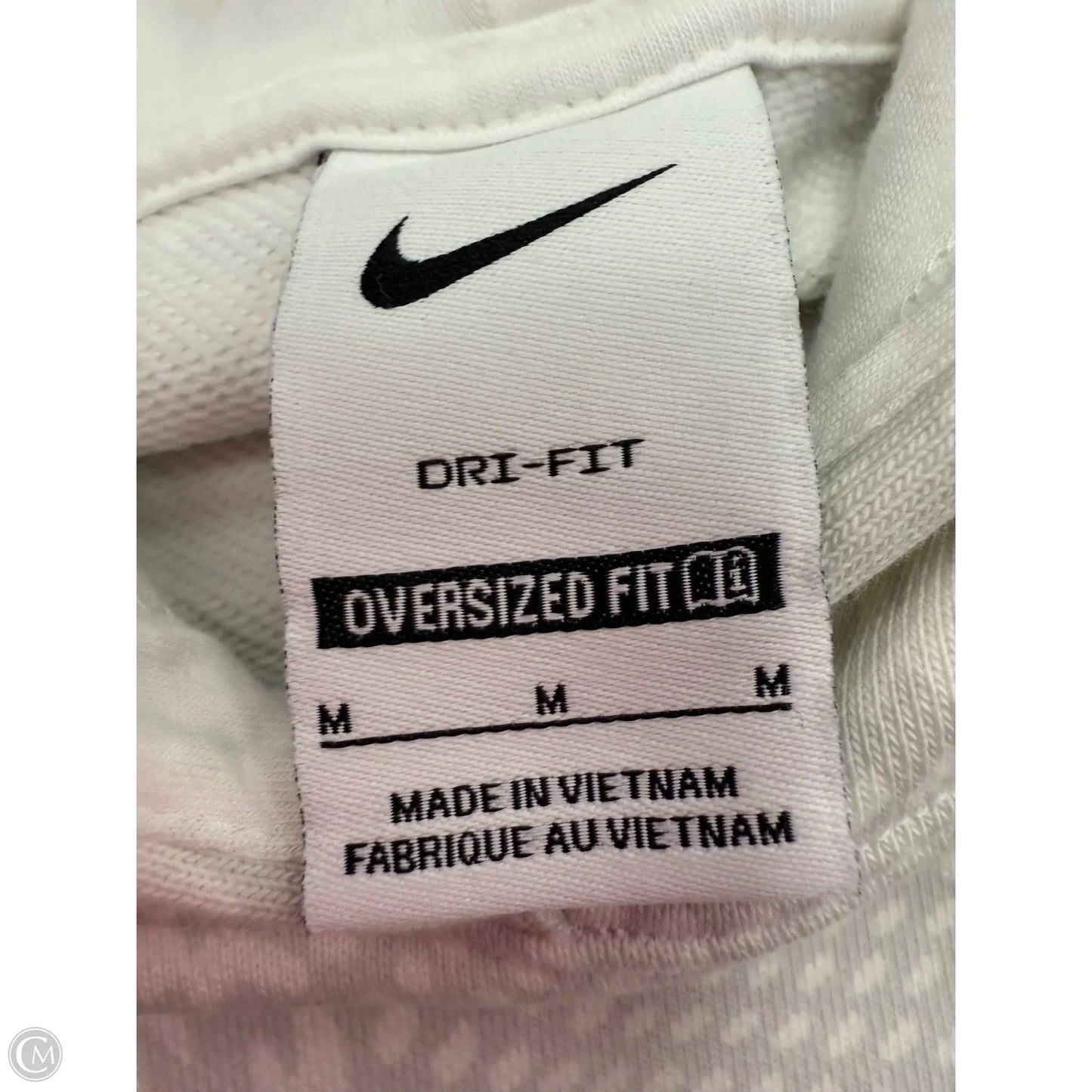 Athletic Sweatshirt Hoodie By Nike Apparel In White, Size: M