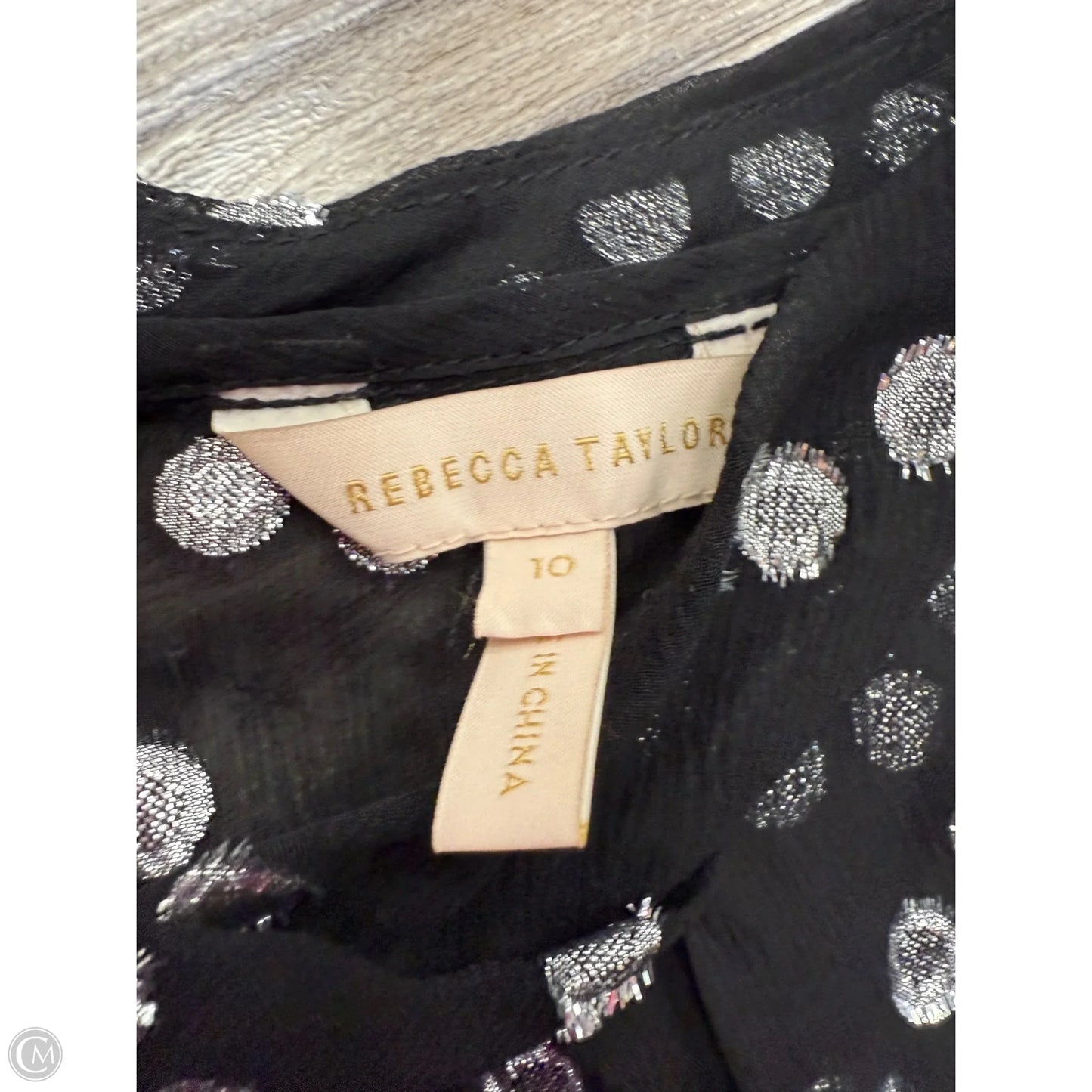 Dress Casual Short By Rebecca Taylor In Black & Silver, Size: 10