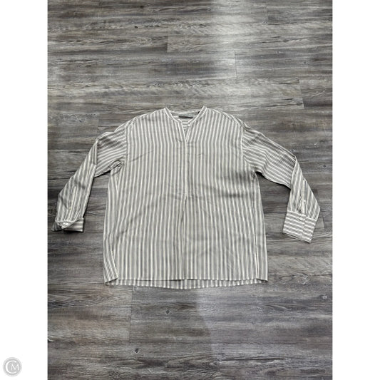 Top Long Sleeve By Vince In White, Size: M