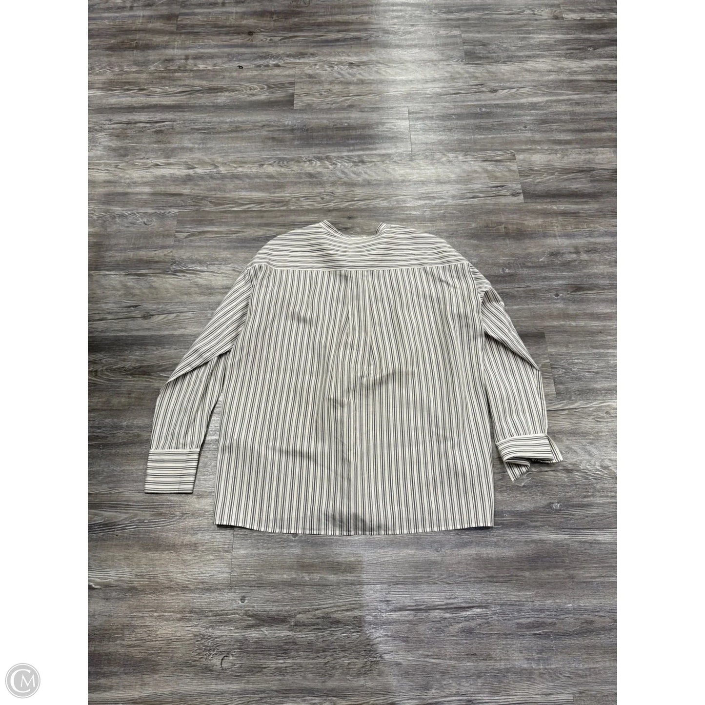 Top Long Sleeve By Vince In White, Size: M