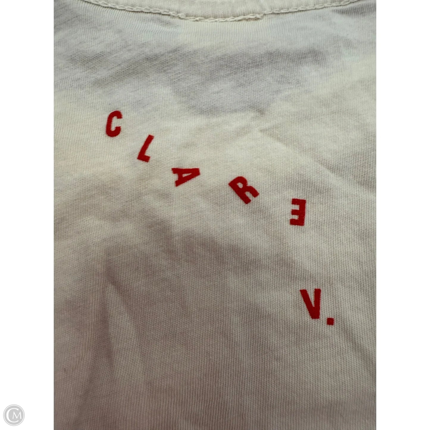 Top Short Sleeve By Clare V. In White, Size: L