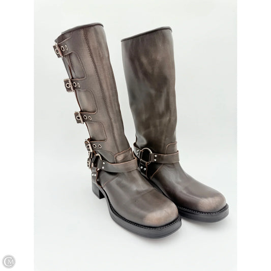 Boots Mid-calf Heels By Steve Madden In Brown, Size: 9