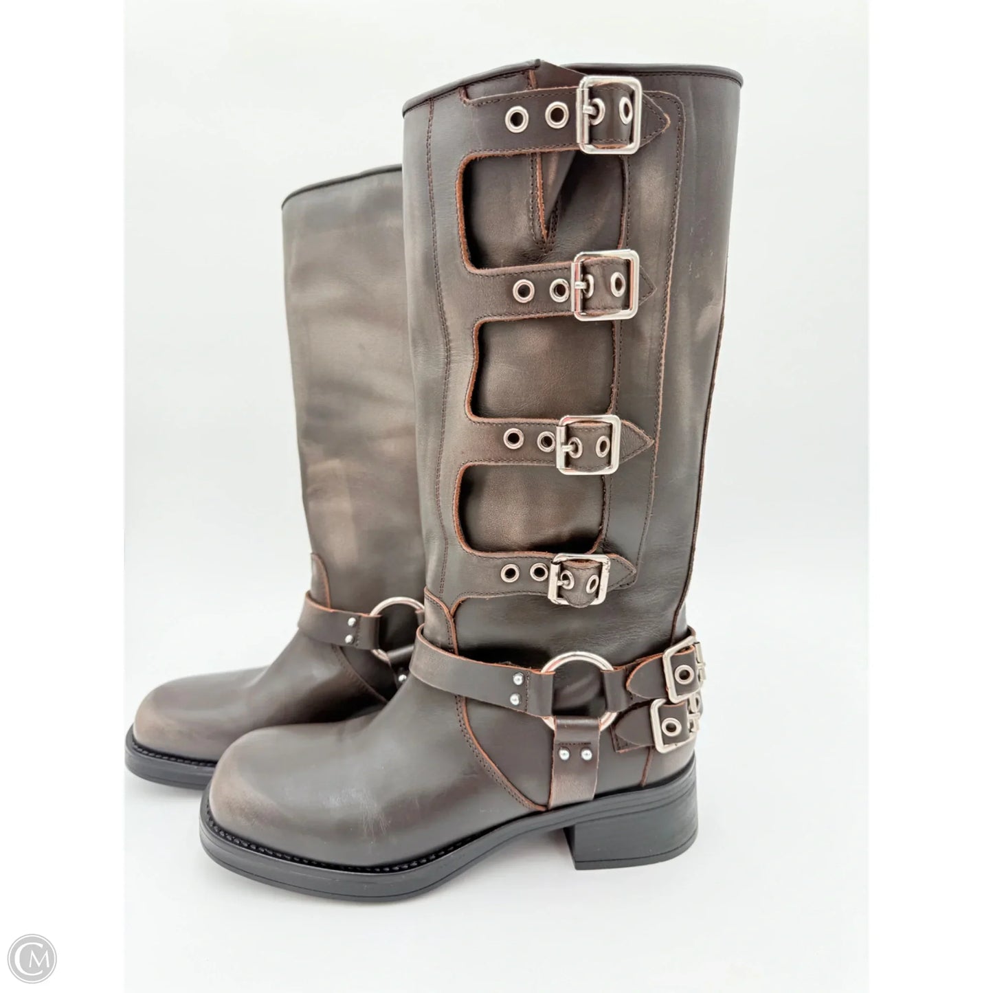 Boots Mid-calf Heels By Steve Madden In Brown, Size: 9