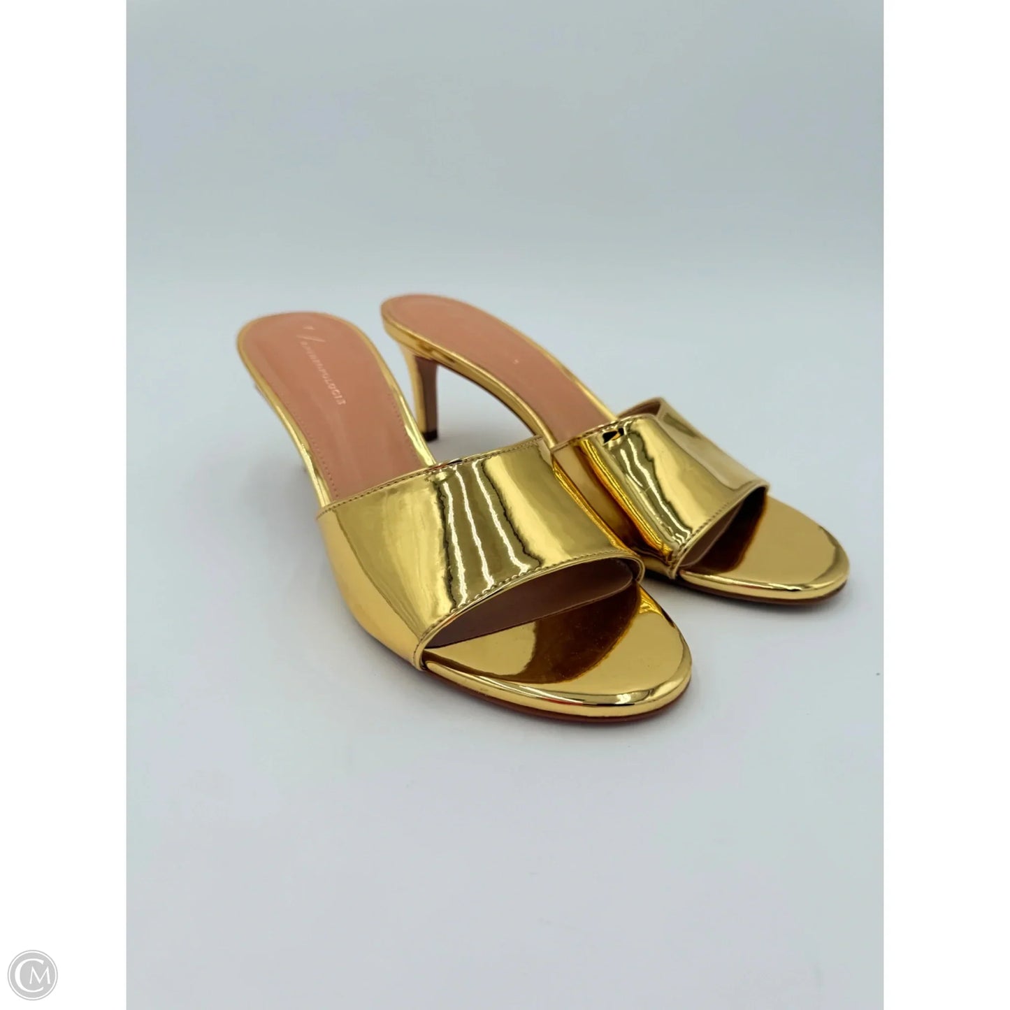 Shoes Heels Kitten By Anthropologie In Gold, Size: 9