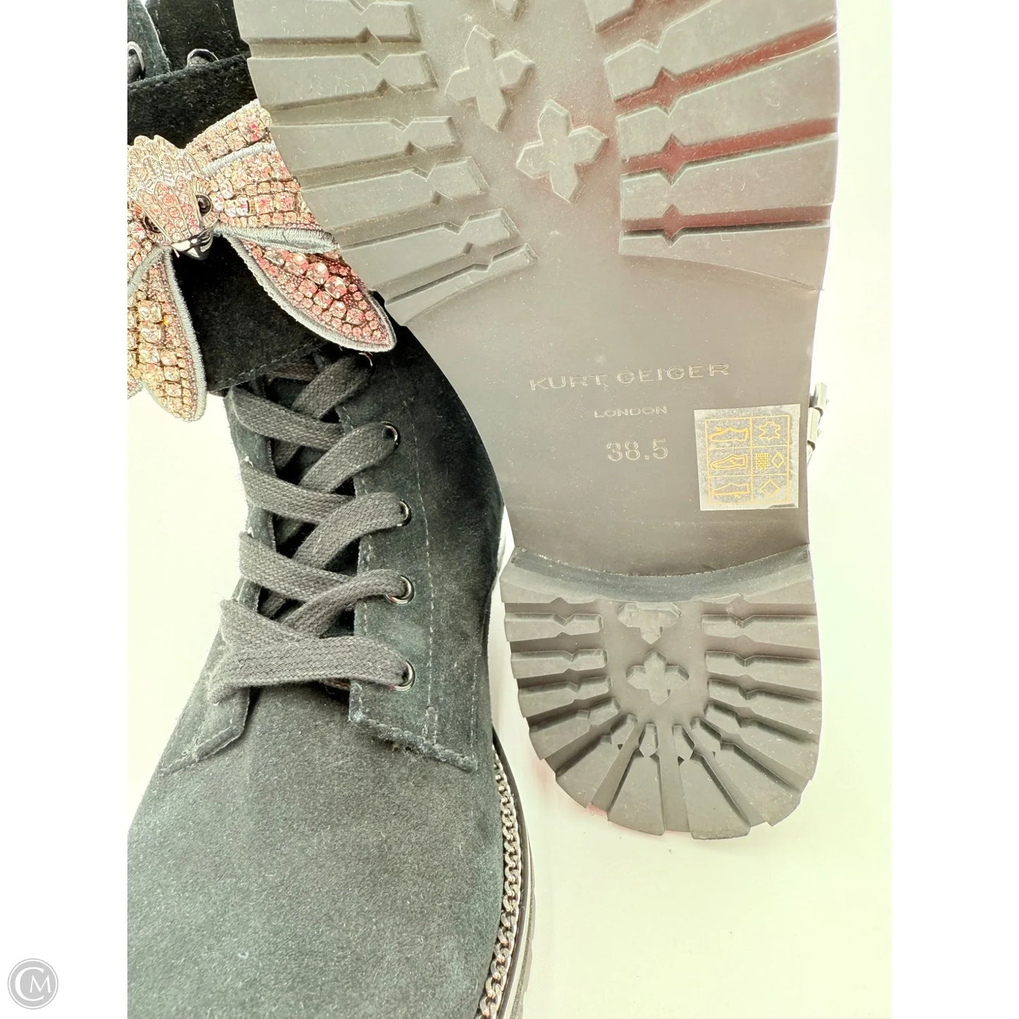 Boots Designer By Kurt Geiger In Black, Size: 8.5