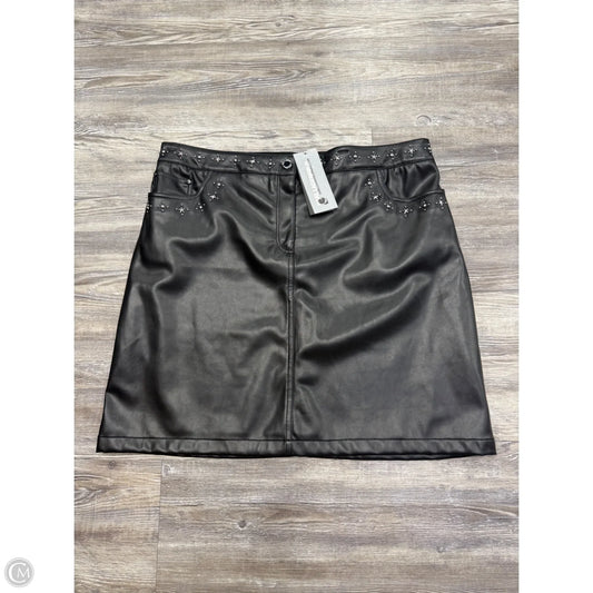 Skirt Designer By Karl Lagerfeld In Black & Silver, Size: 12