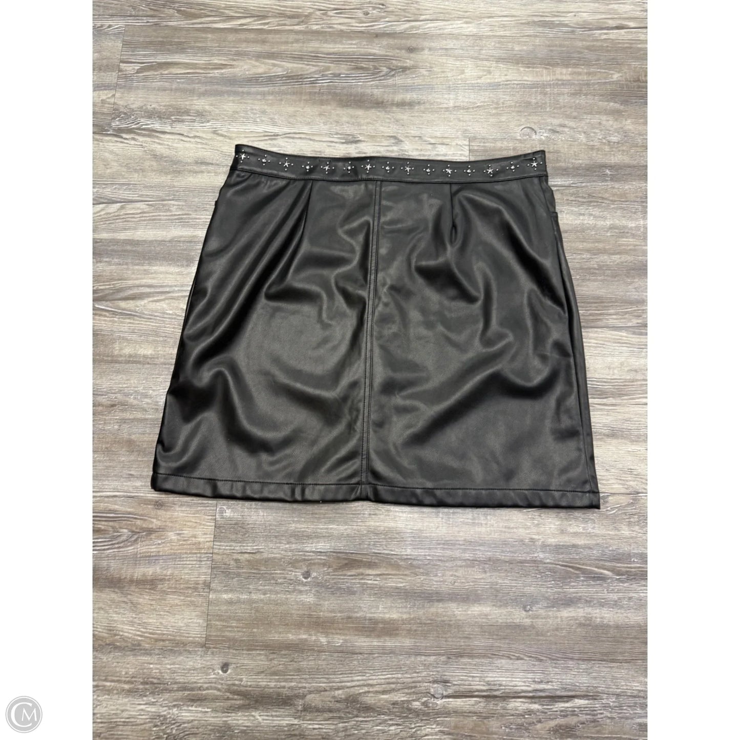 Skirt Designer By Karl Lagerfeld In Black & Silver, Size: 12