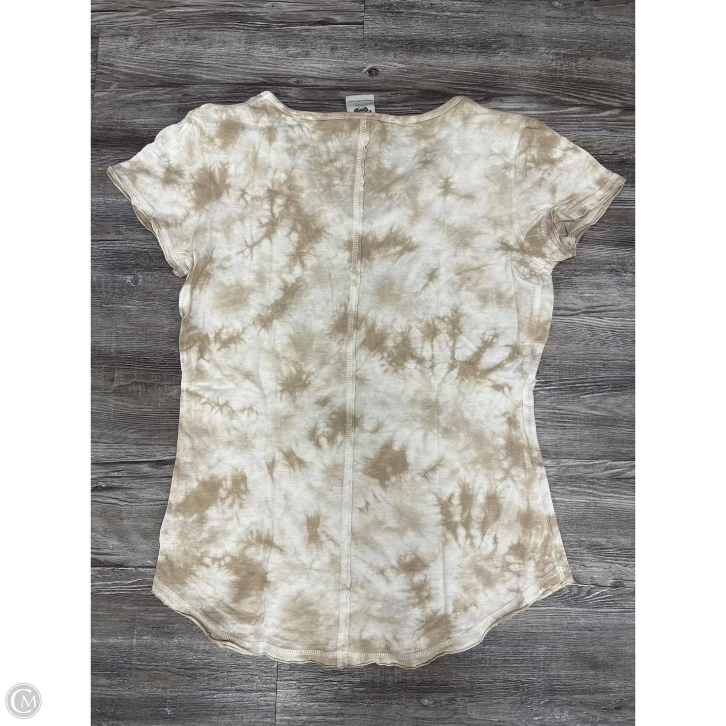 Top Short Sleeve By Harley Davidson In Tan & White, Size: Xl