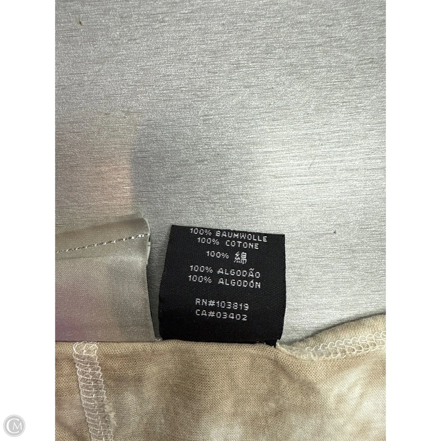 Top Short Sleeve By Harley Davidson In Tan & White, Size: Xl