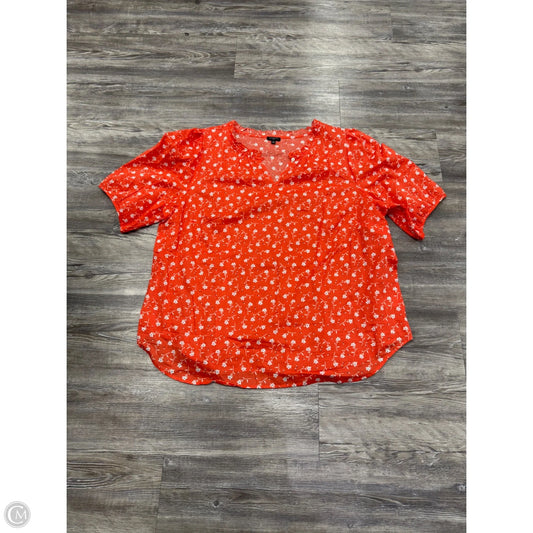 Top Short Sleeve By Talbots In Orange, Size: 2x