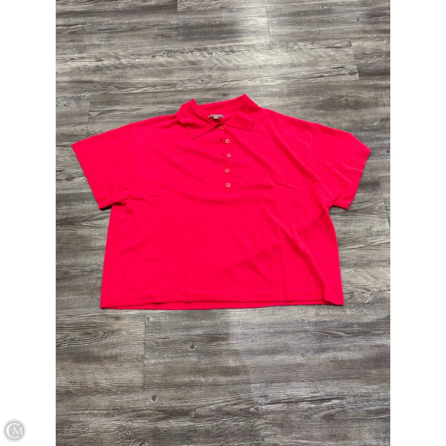 Top 3/4 Sleeve By J. Crew In Red, Size: 2x