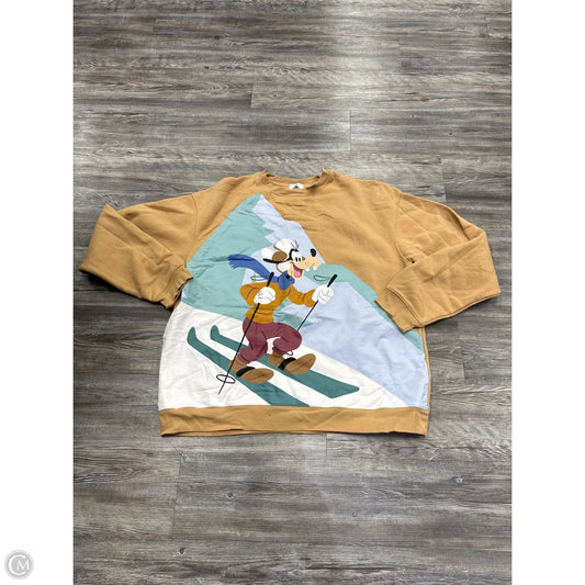 Sweatshirt Hoodie By Disney In Brown, Size: Xxl