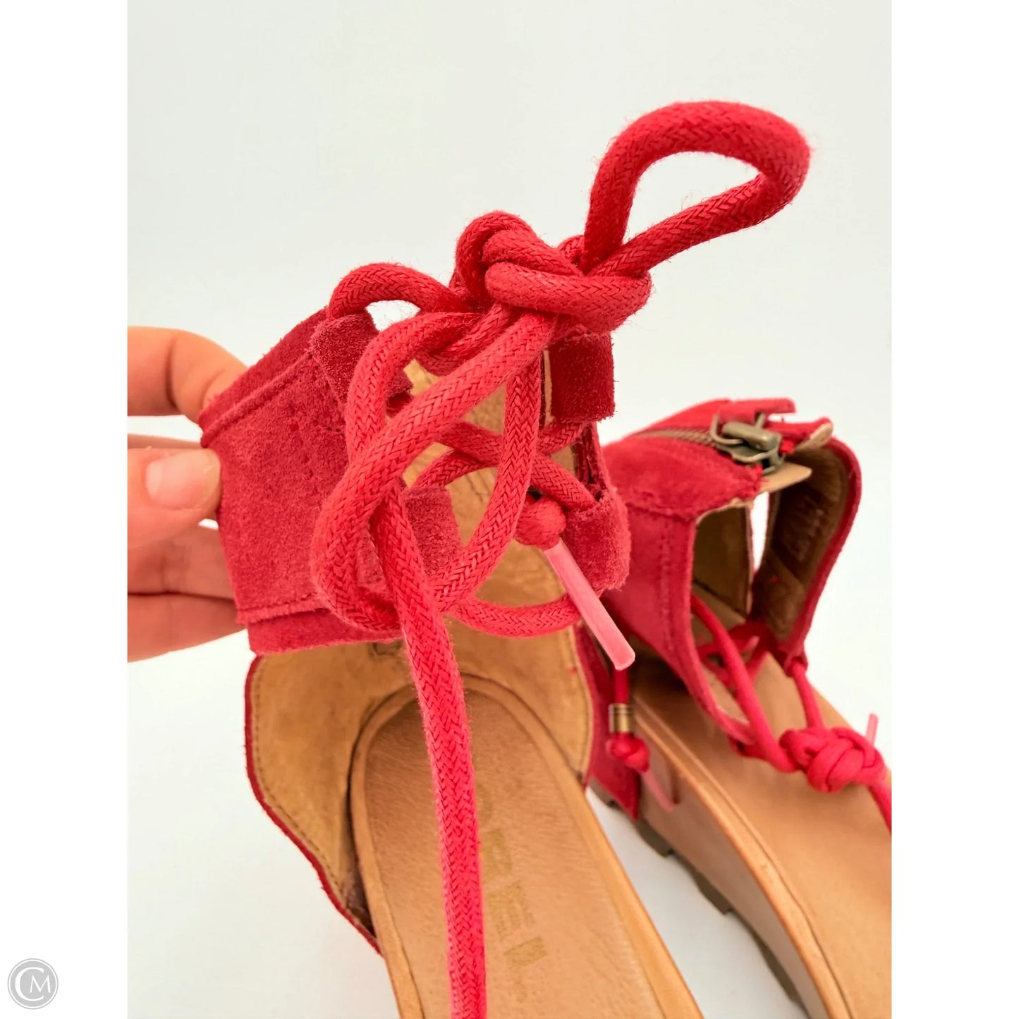 Sandals Heels Wedge By Sorel In Red, Size: 11