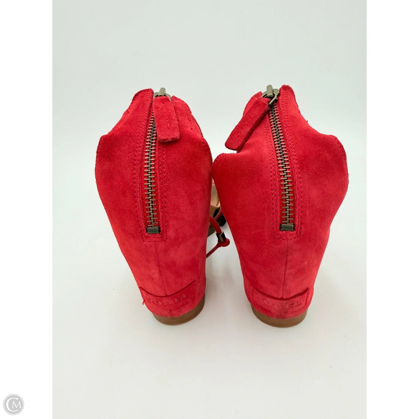 Sandals Heels Wedge By Sorel In Red, Size: 11