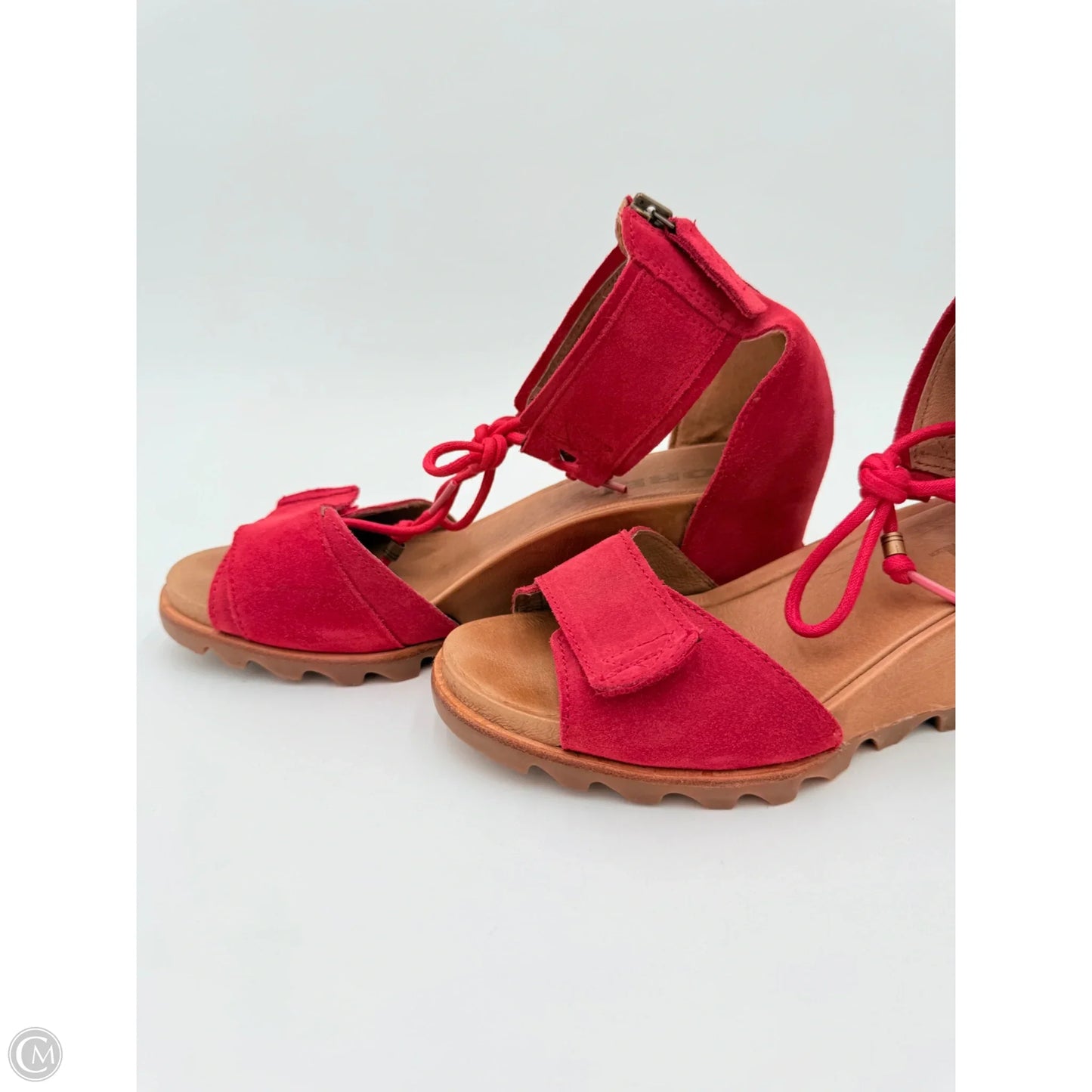 Sandals Heels Wedge By Sorel In Red, Size: 11
