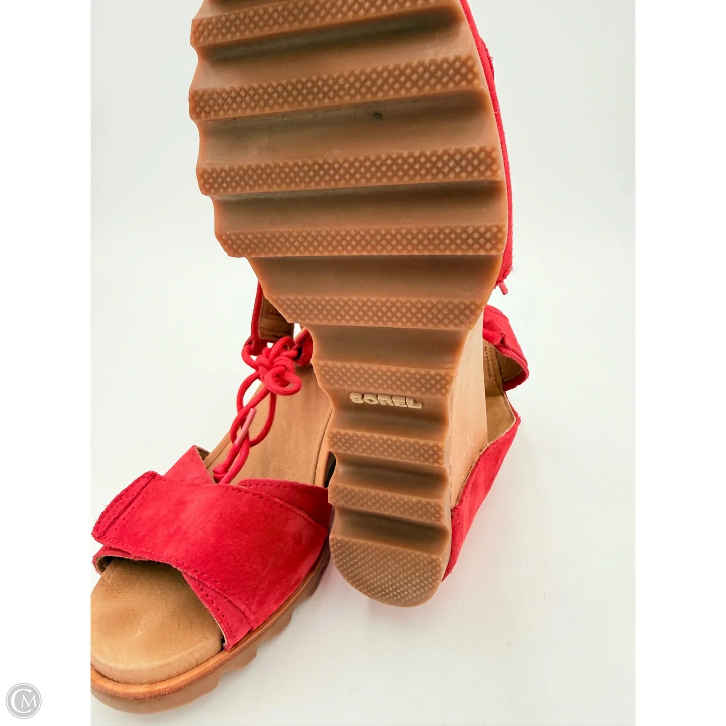 Sandals Heels Wedge By Sorel In Red, Size: 11
