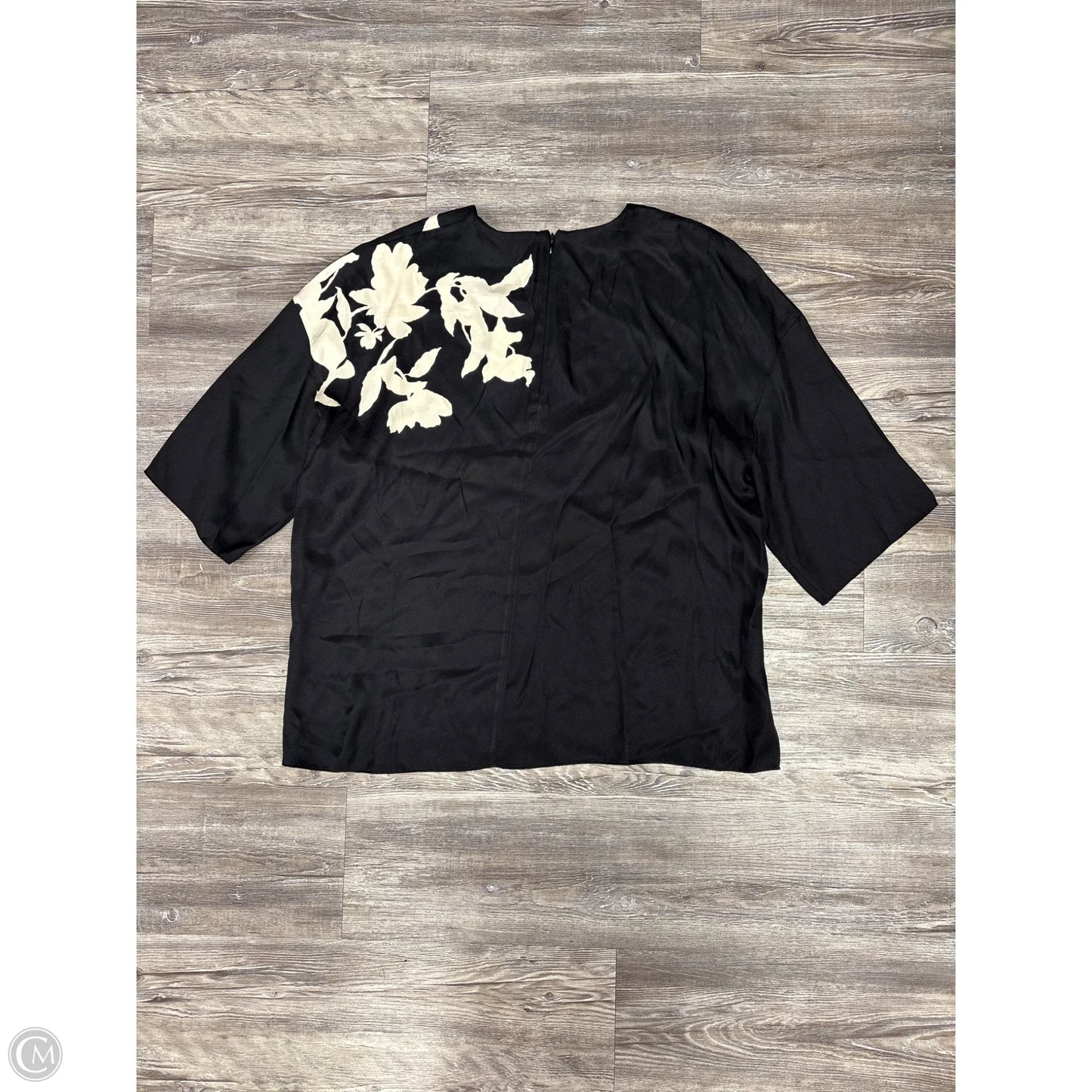 Top 3/4 Sleeve By Vince In Black, Size: L
